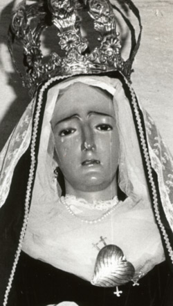 Imagen de la Virgen en Peñarrubia